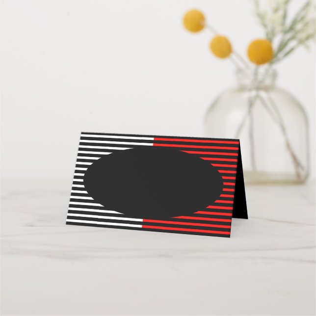 Tarjetas de plaza para Fiestas negros y rojos (Anverso)