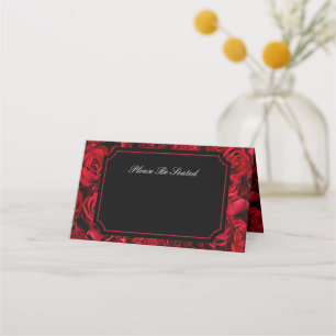 Tarjetas de plaza para Rosa gótico Boda