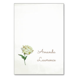 Tarjetas de plaza personalizadas Cream Peony Water