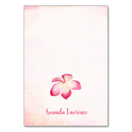 Tarjetas de plaza personalizadas Sunset Plumeria