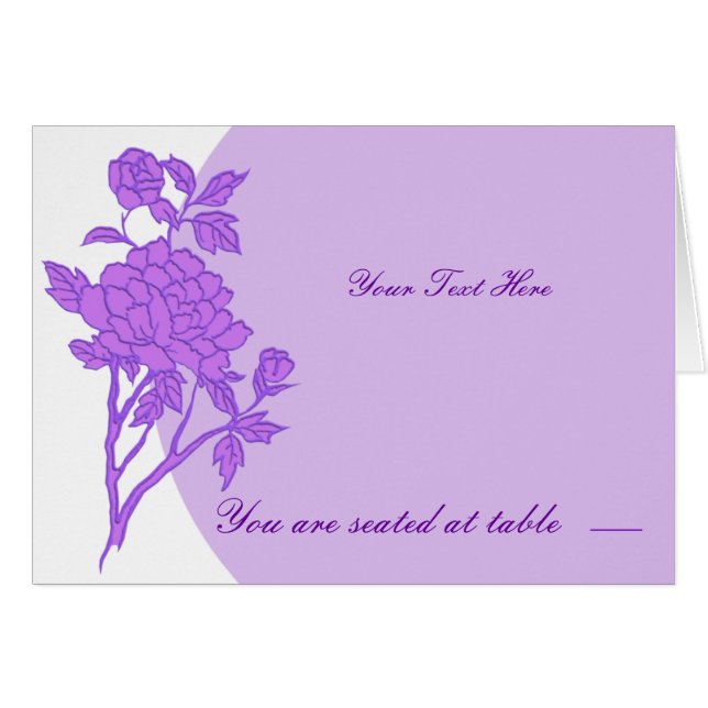Tarjetas de plaza Personalizado de flores moradas (Anverso (Horizontal))