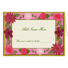 Tarjetas de plaza Personalizado de flores rosas