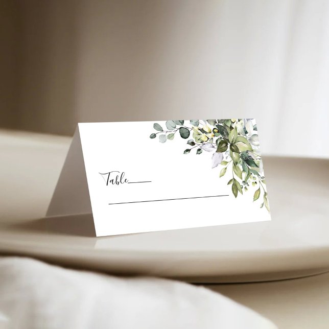 Tarjetas de plaza plegadas Boda de verde (Subido por el creador)