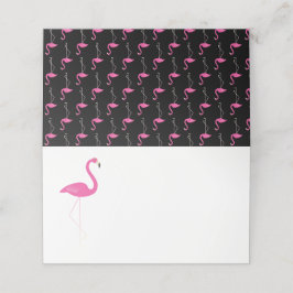 Tarjetas de plaza plegadas Flamingo de moda