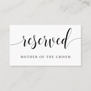 Tarjetas de plaza reservadas del Boda del asiento