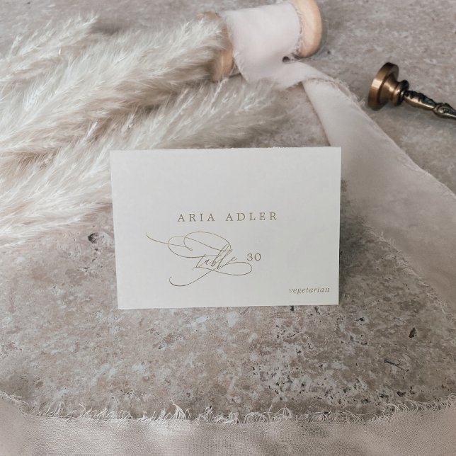 Tarjetas de plaza románticas de oro y menú de marf (Subido por el creador)