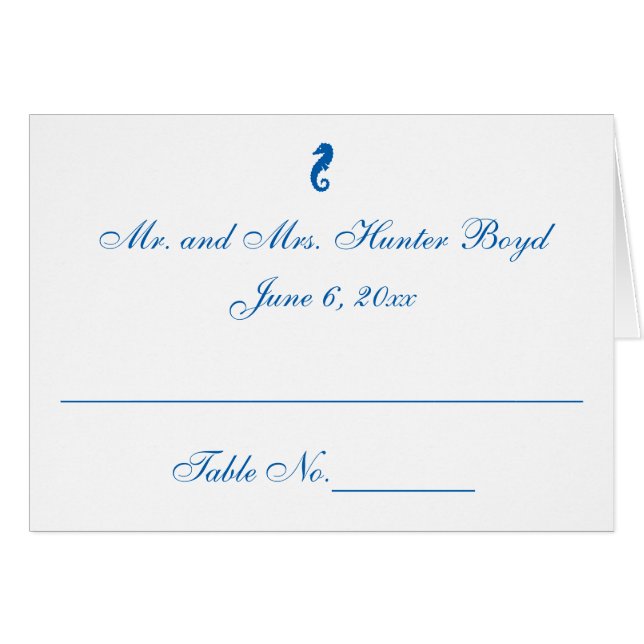 Tarjetas de plaza "Sea Horse Serenity" (Anverso (Horizontal))