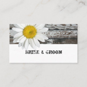 Tarjetas de plaza Shasta Daisy de madera antigua