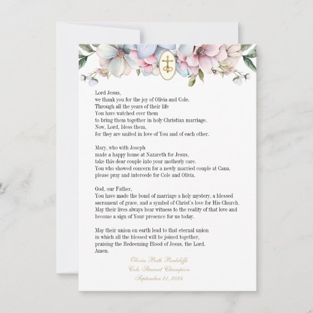 Tarjetas de plegaria Olivia (2) (Anverso)