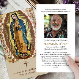Tarjetas de plegarias funerales de la foto del rec