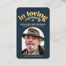 Tarjetas de plegarias funerales elegantes de simpa