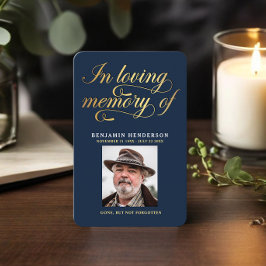 Tarjetas de plegarias funerales elegantes de simpa