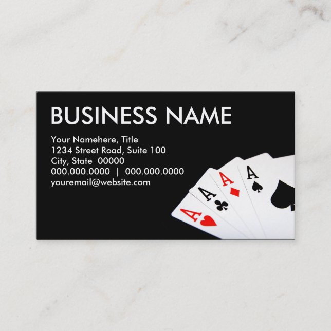 Tarjetas de Poker Business (Anverso)