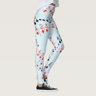 Tarjetas de Poker Diamantes y Tréboles, Leggings d