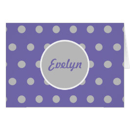 Tarjetas de Polka Dot Blank personalizadas (Lavend