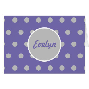 Tarjetas de Polka Dot Blank personalizadas (Lavend