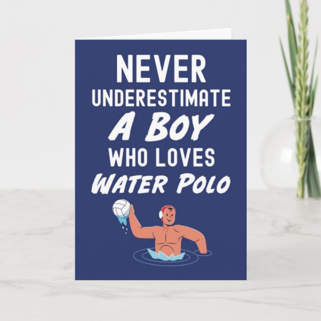 Tarjetas De Polo De Agua Azul De La Marina Para Ni (Anverso)