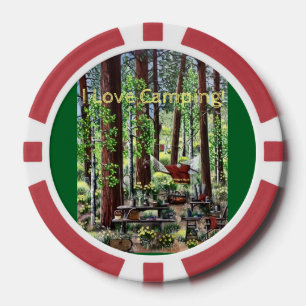 Tarjetas de póquer de camping