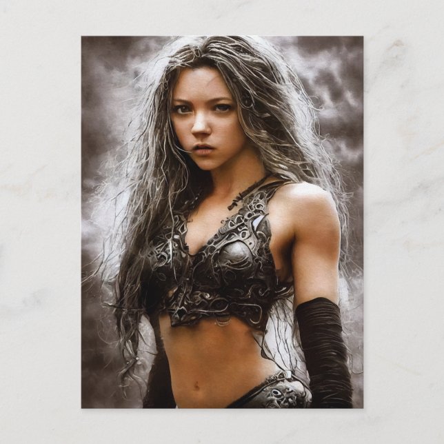 TARJETAS DE POSTACIÓN DE CHICA DE LA GUERRA DE FAN (Anverso)