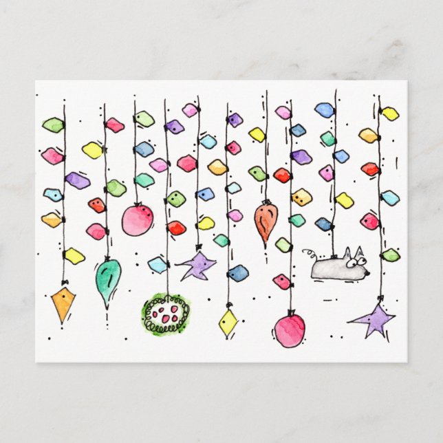 Tarjetas de postales de vacaciones Doodle para nav (Anverso)