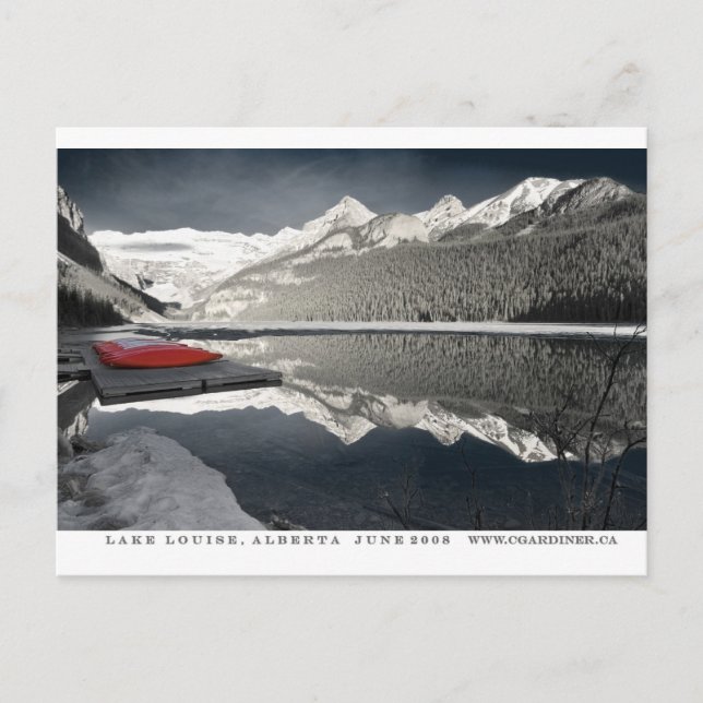 Tarjetas de postales del lago Louise (Anverso)