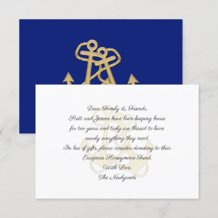 Tarjetas de Pozo de Deseos de Bodas con Anclas Náu