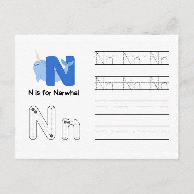 Tarjetas de práctica de escritura a mano para jard (Anverso)
