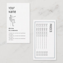 Tarjetas de precio "esenciales" de la escalada