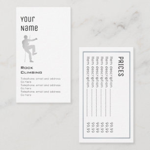 Tarjetas de precio "esenciales" de la escalada