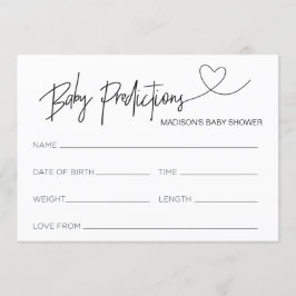 Tarjetas de predicción Baby Shower personalizadas