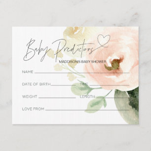 Tarjetas de predicción neutra de Baby Shower de gé