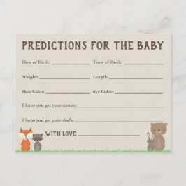 Tarjetas de predicciones para baby shower con tema