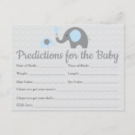 Tarjetas de Predicciones para Baby Shower de Elefa
