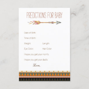 Tarjetas de predicciones y consejos con flecha tri