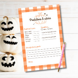 Tarjetas de predicciones y consejos para baby show