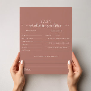 Tarjetas de predicciones y consejos para bebé de t
