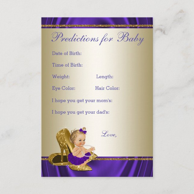 Tarjetas de predicciones y consejos para niñas Bau (Anverso)