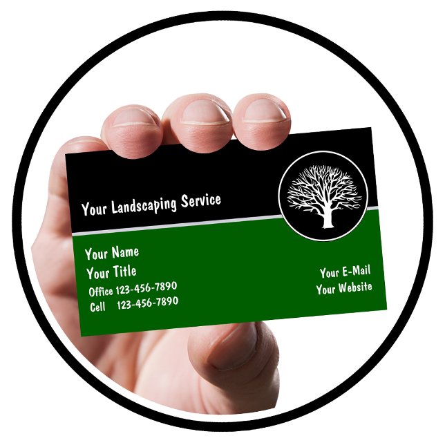 Tarjetas de presentación (Landscaping business cards by Custom Business Templates)