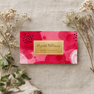 Tarjetas de presentación abstractas de oro rosa in