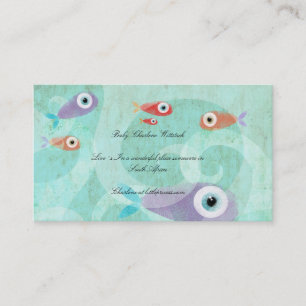 Tarjetas de presentación acuáticas para acuario ma