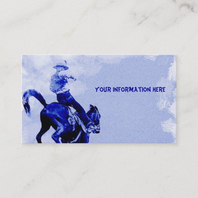 Tarjetas de presentación antiguas Bucking Bronco (Anverso)