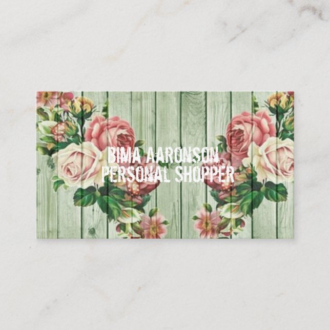 Tarjetas de presentación antiguas rústicas de camp (Anverso)
