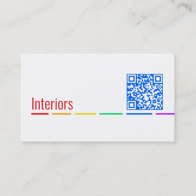 Tarjetas de presentación Arcoíris minimalista (Anverso)