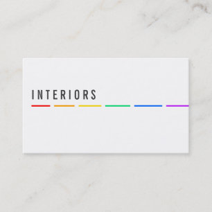 Tarjetas de presentación Arcoíris Mínimas