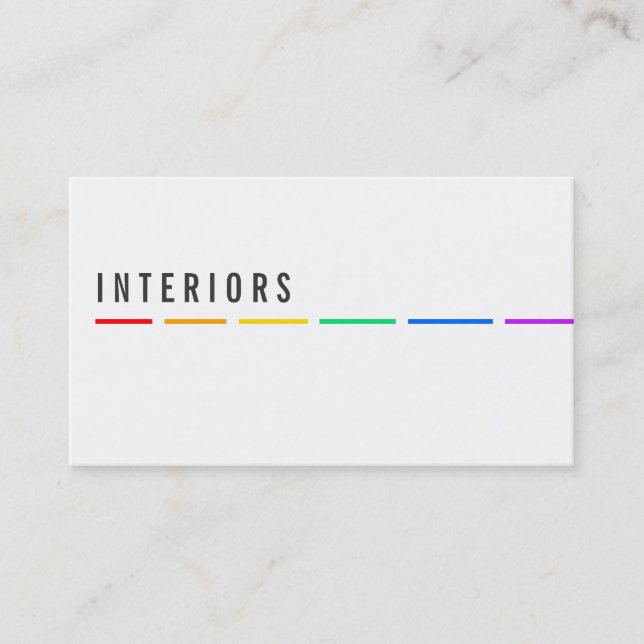 Tarjetas de presentación Arcoíris Mínimo (Anverso)