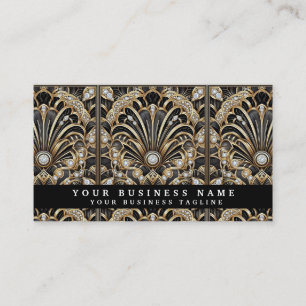 Tarjetas de presentación Art Déco con diamantes ne