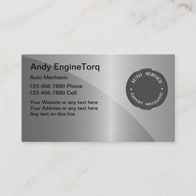 Tarjetas de presentación automotrices (Anverso)