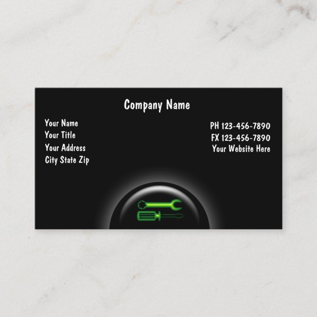 Tarjetas de presentación automotrices (Anverso)