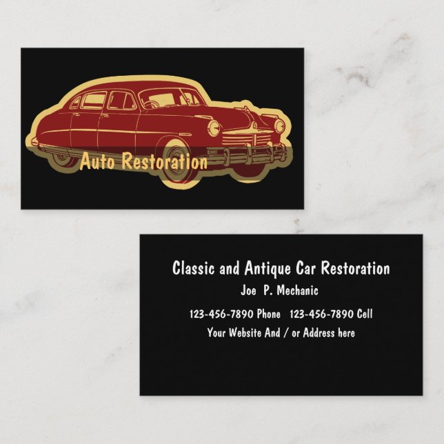 Tarjetas de Presentación Automotrices (Anverso / Reverso)