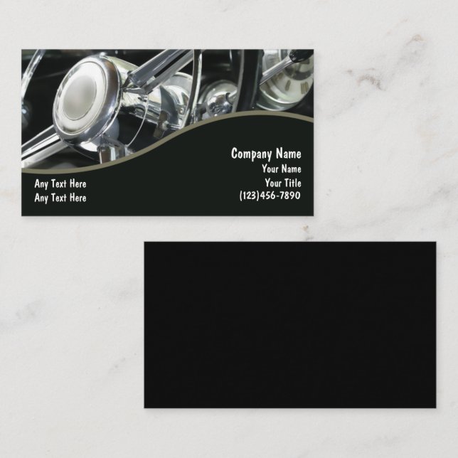 Tarjetas de presentación automotrices (Anverso / Reverso)